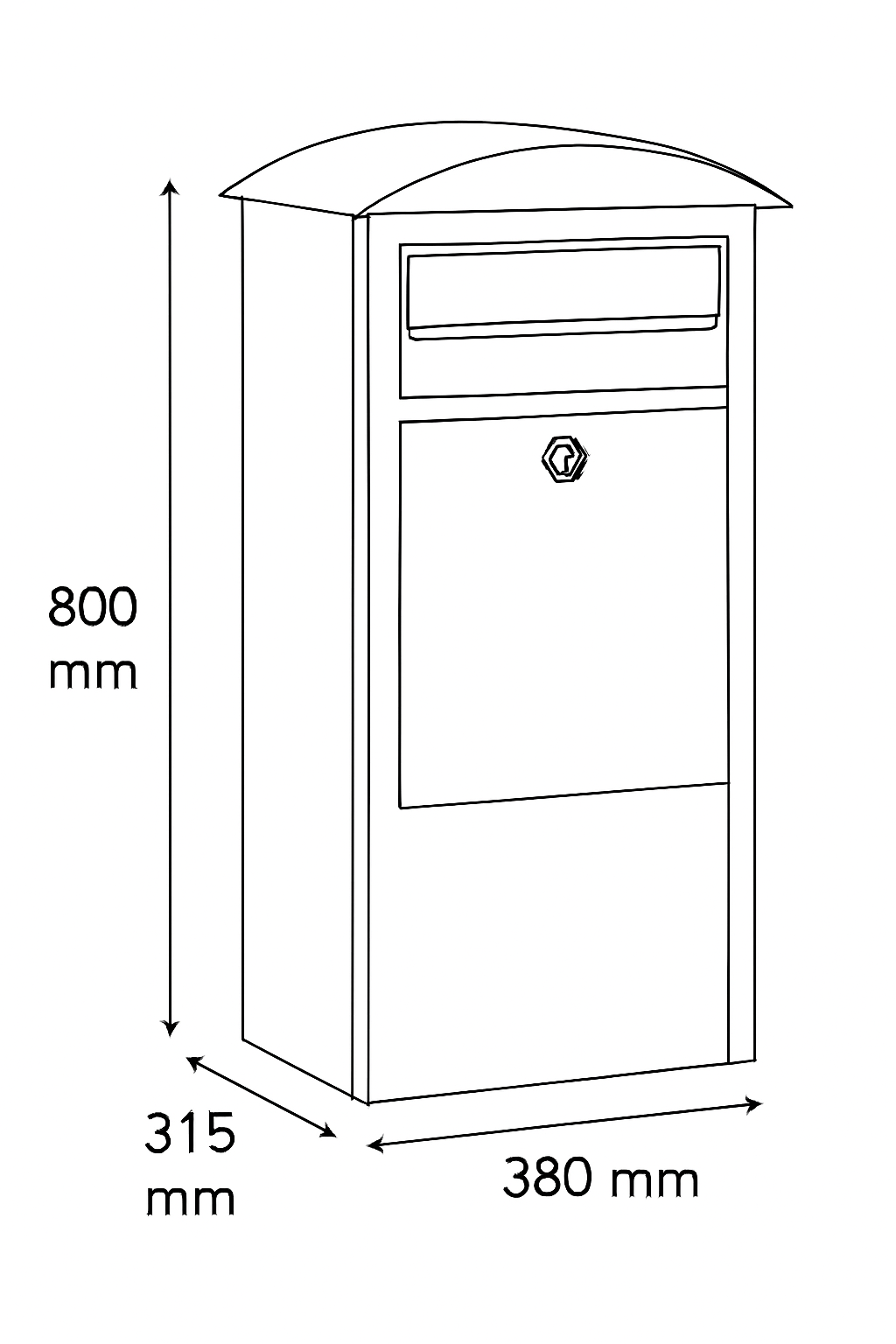 Free Standing Outdoor Parcel Box - Parcelbox4you