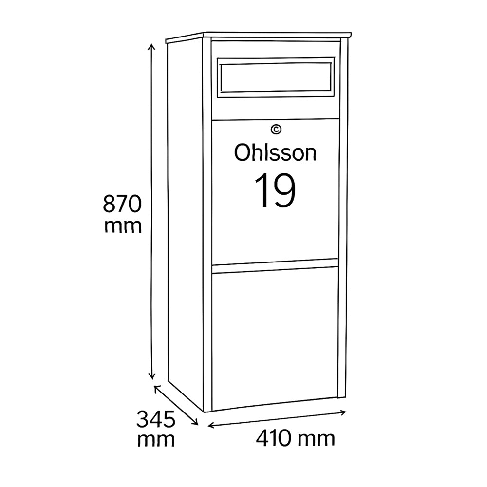 Free Standing Outdoor Parcel Box - Parcelbox4you