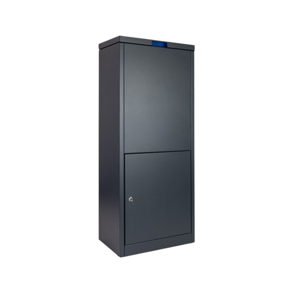 Large External Free Standing Parcel Box – Weather-Resistant ParcelPod 3 (Side View)