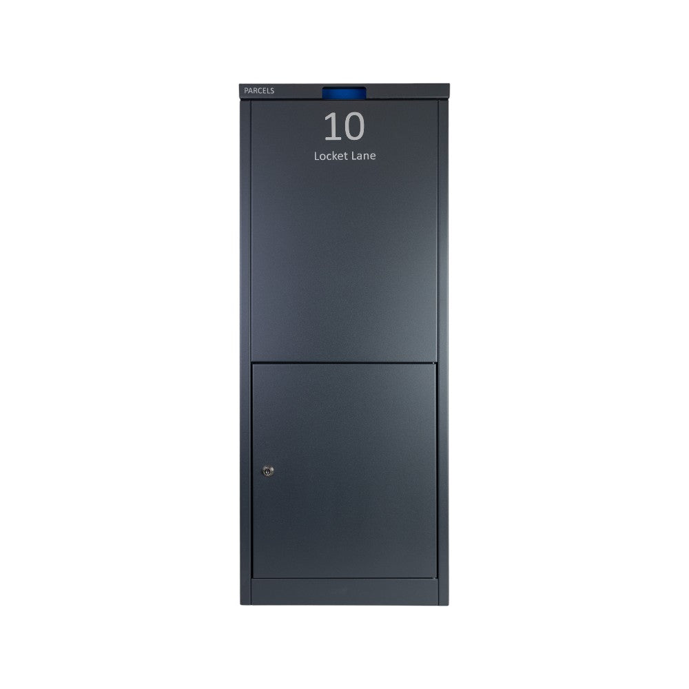 Large Free Standing Parcel Box for Outdoors – ParcelPod 3 in Anthracite Grey with Front Access