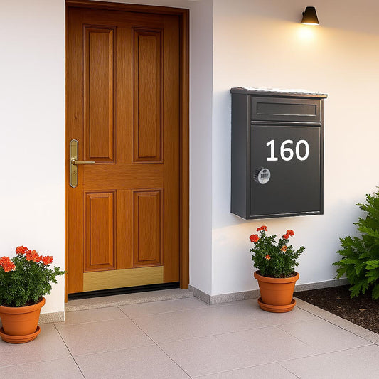 WallMounted Outdoor Parcel Box Woodpecker Grey Combination Lock Personalised