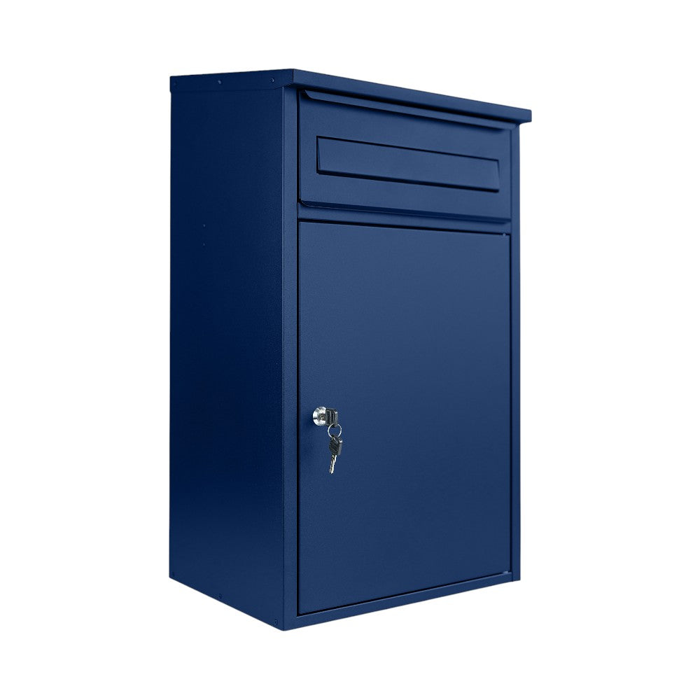 Wall Mounted Outdoor Parcel Box Woodpecker in Oxford Blue