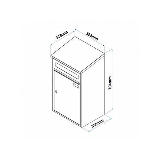 Woodpecker Wall-Mounted Parcel Box – Dimensions