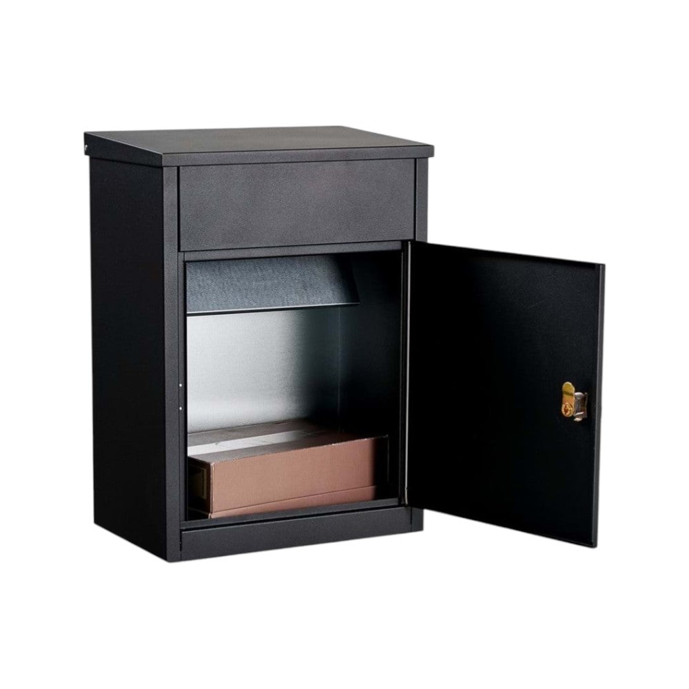Allux 500 Wall-Mounted Post Box – Black