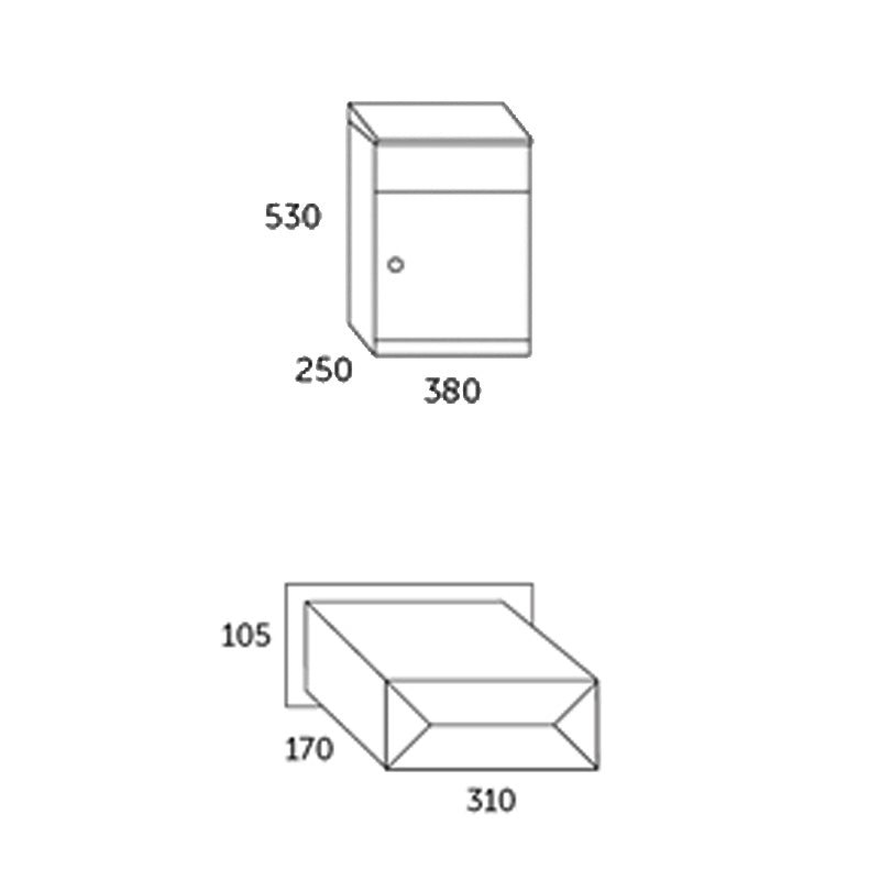Free Standing Parcel Letterbox Lockable Allux 500 - Letterbox Supermarket