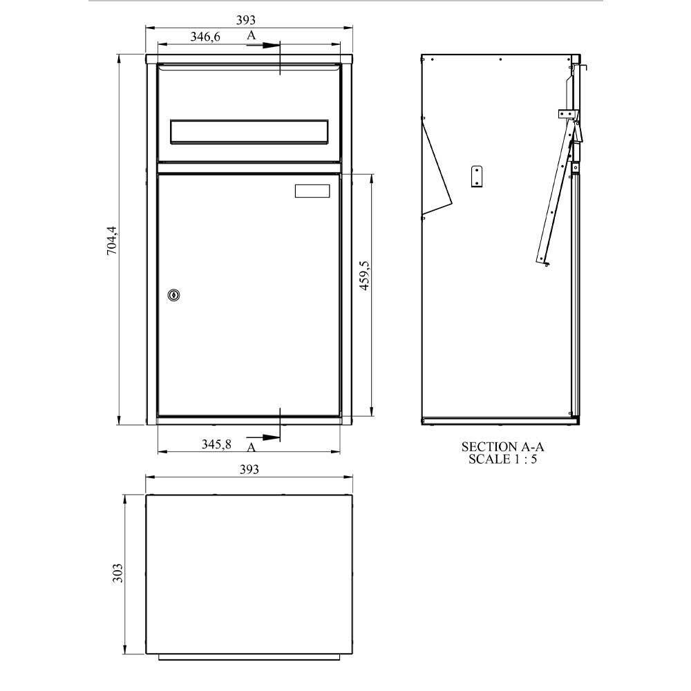 Multiple Parcel Boxes Starling Dimensions