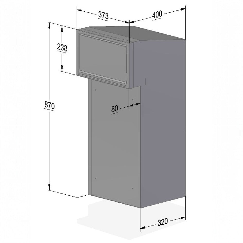 Sigma Paco Rear Access Parcel Box for Gates and Fences - Letterbox Supermarket