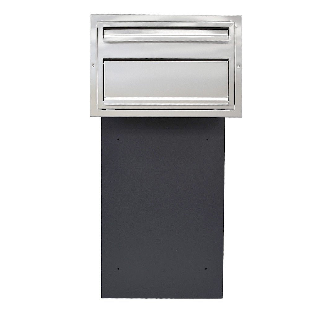 Through The Wall Parcel Box Stainless Steel Front with Integrated Letterbox for Single Brick Walls Sierra - Parcelbox4you