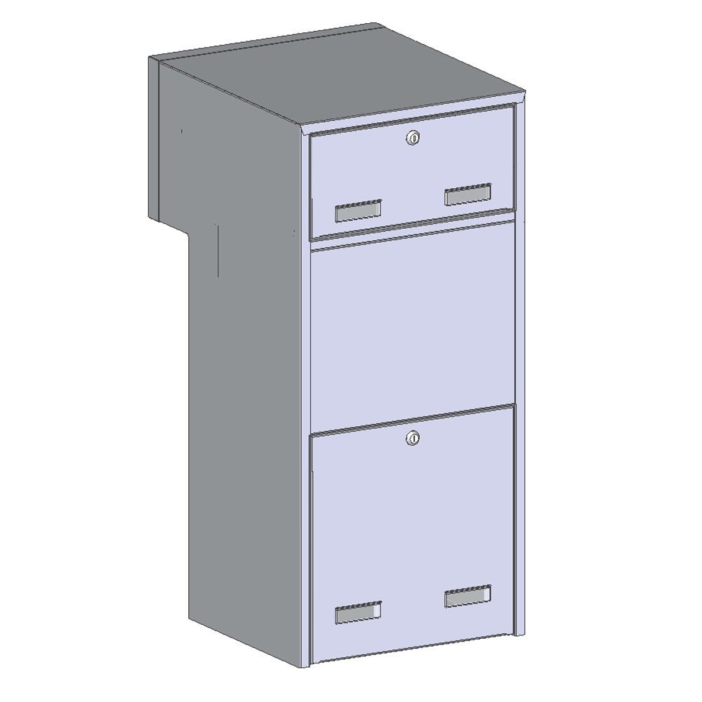 Through The Wall Parcel Delivery Box with Integrated Letterbox for Single Brick Walls Sierra - Letterbox Supermarket