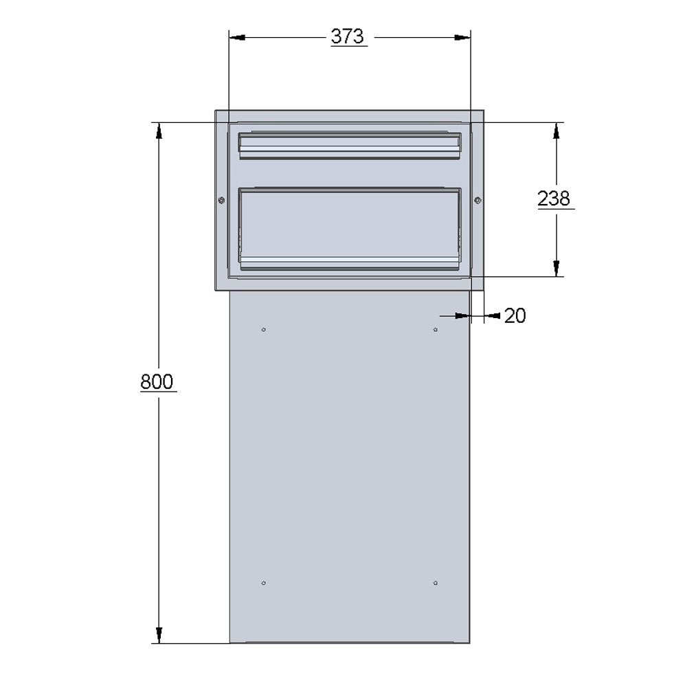 Through The Wall Parcel Delivery Box with Integrated Letterbox for Single Brick Walls Sierra - Letterbox Supermarket