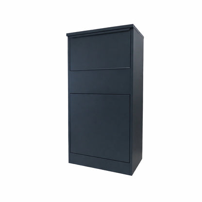 BuzzardExtraLargeRearAccessParcelBox-AnthraciteGrey-FrontClosed