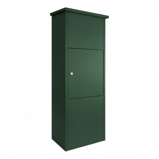 Package Delivery Box for Home – Goldcrest Freestanding Front Access Parcel Box - Fir Green RAL 6009