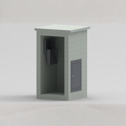 Through Pillar Parcel Delivery System With Letterbox Epsilon-Pillar