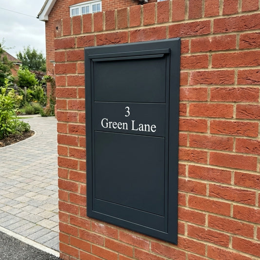 Outdoor Parcel Drop Box – Extra Large Built-In Rear Access Recess Mounted Parcel Box – Buzzard TH