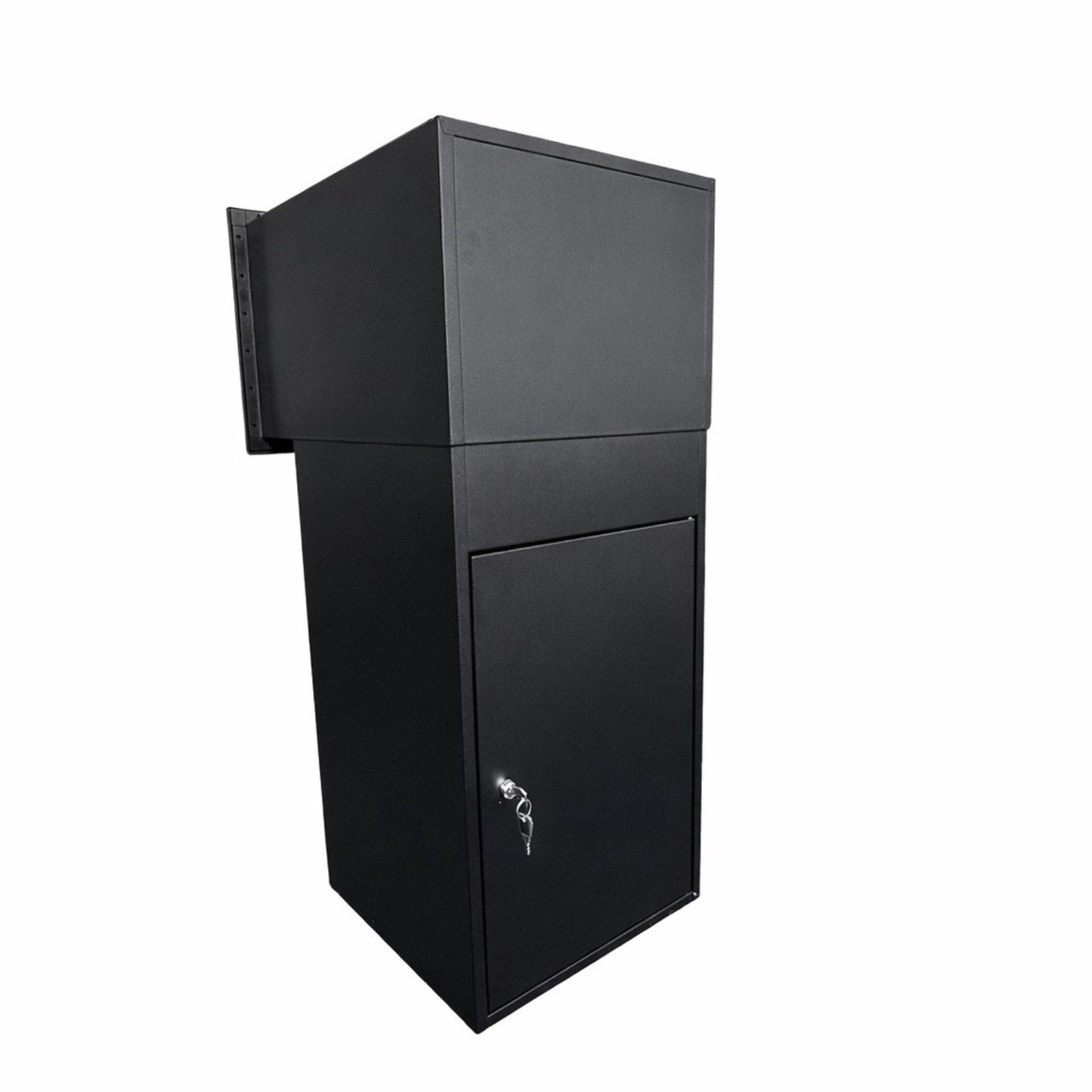 Large Capacity Parcel Box Rear Access for Gates, Fences and Side Panels – Epsilon GM - Black