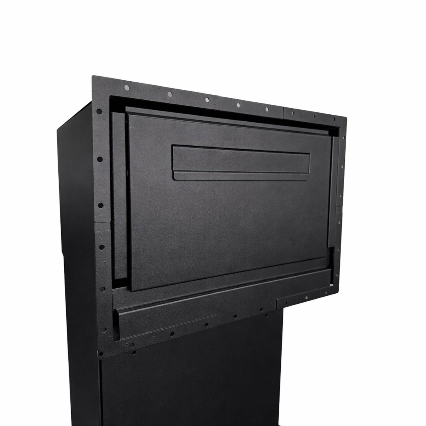 Large Capacity Parcel Box Rear Access for Gates, Fences and Side Panels – Epsilon GM - Black