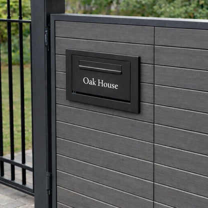 Large Capacity Parcel Box Rear Access for Gates, Fences and Side Panels – Epsilon GM - Black