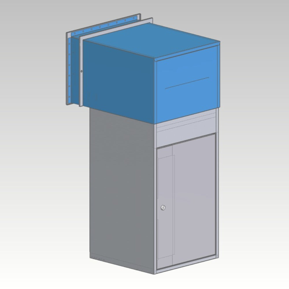 Large Capacity Parcel Box Rear Access for Gates, Fences and Side Panels – Epsilon GM - Anthracite Grey