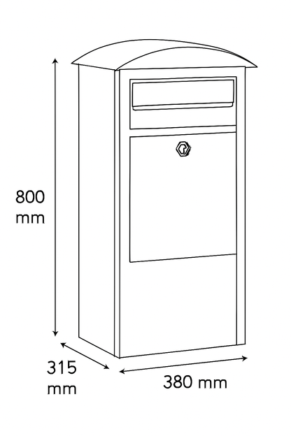 Free Standing Outdoor Parcel Box - Parcelbox4you