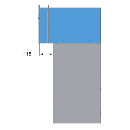 Large Capacity Parcel Box Rear Access for Gates, Fences and Side Panels – Epsilon GM - Anthracite Grey