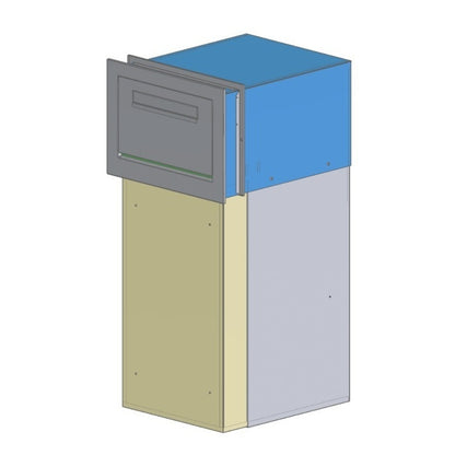 Large Capacity Parcel Box Rear Access for Gates, Fences and Side Panels – Epsilon GM - Anthracite Grey