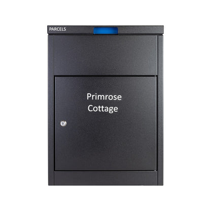 Modern Contemporary Wall Mounted Parcel Box – ParcelPod 1 – Anthracite Grey – Personalised