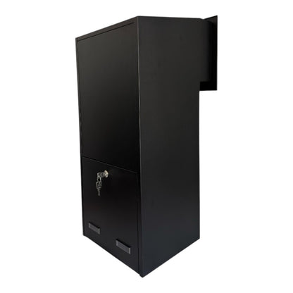 rear access parcel box for gates and fences sigma paco ve2 back side angle