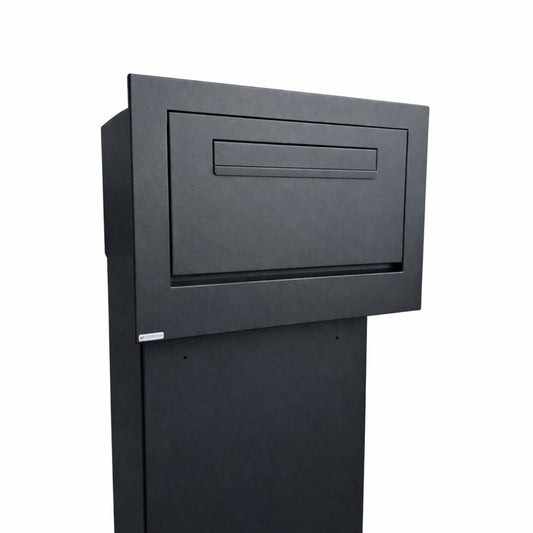Large Capacity Parcel Box Rear Access for Gates, Fences and Side Panels – Epsilon GM - Anthracite Grey