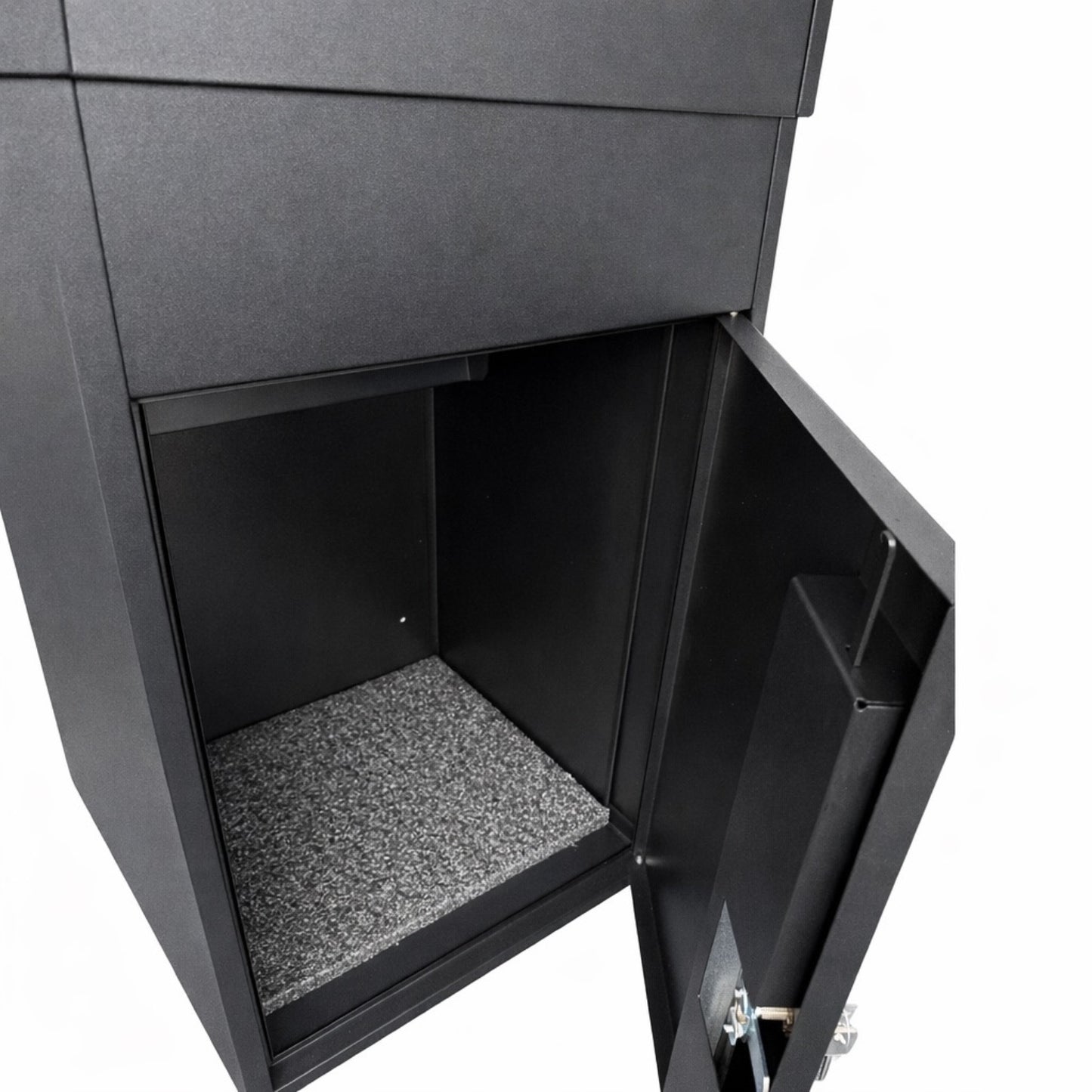 Large Capacity Parcel Box Rear Access for Gates, Fences and Side Panels – Epsilon GM - Anthracite Grey