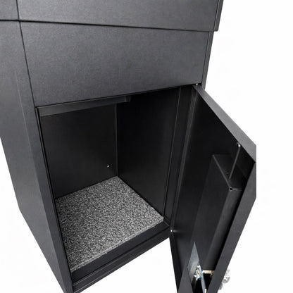 Large Capacity Parcel Box Rear Access for Gates, Fences and Side Panels – Epsilon GM - Anthracite Grey