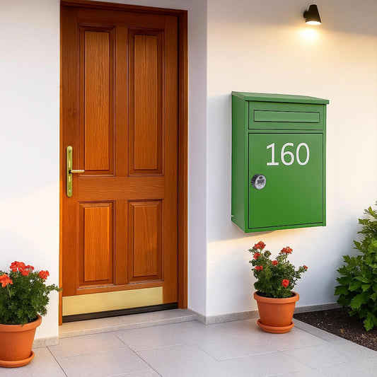 WallMounted Outdoor Parcel Box Woodpecker Pale Green Combination Lock Personalised