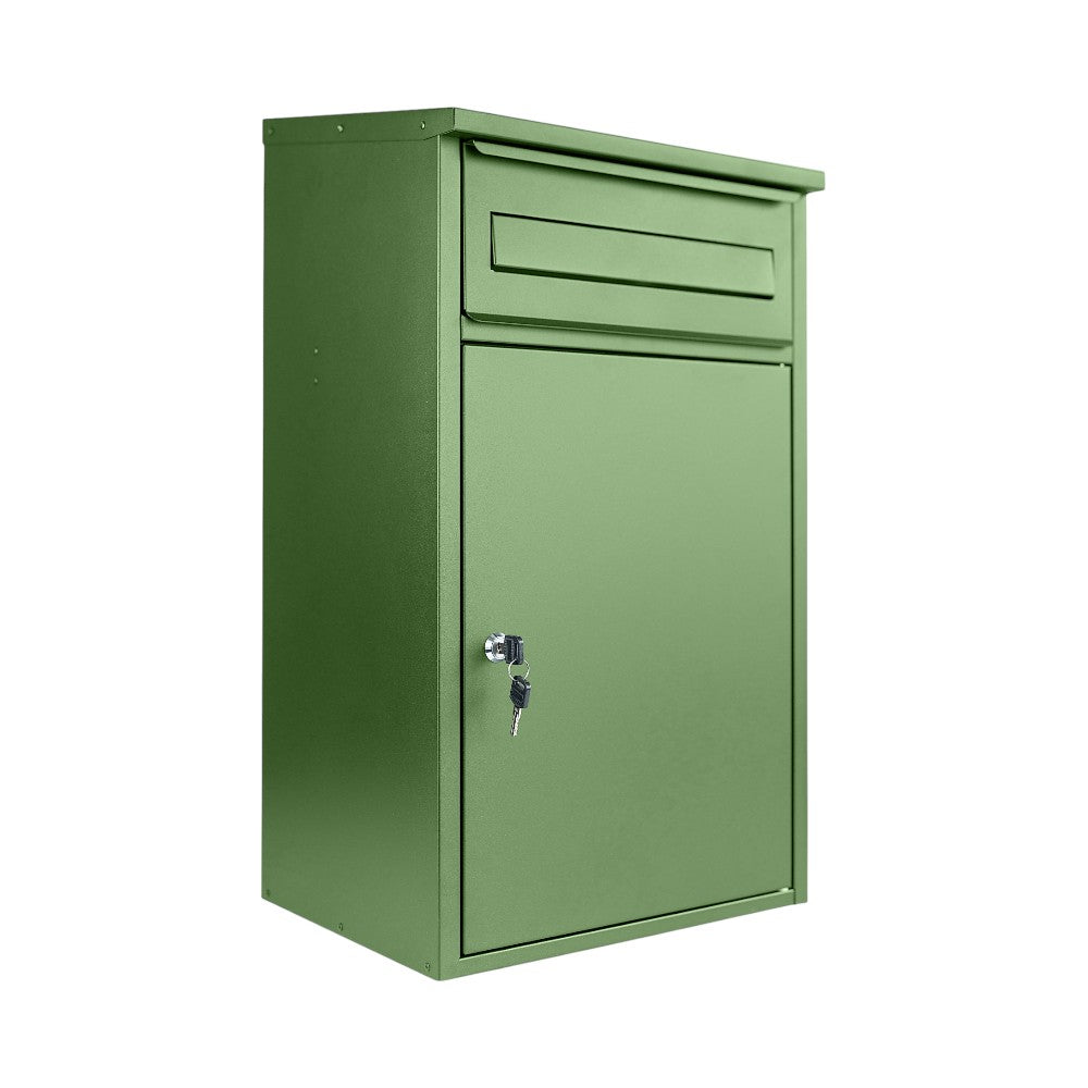 Wall Mounted Outdoor Parcel Box Woodpecker in Pale Green 