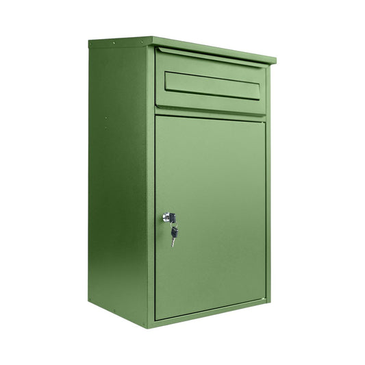 Wall Mounted Outdoor Parcel Box Woodpecker in Pale Green 