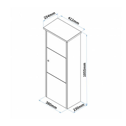 External Free Standing Parcel Box Goldcrest - Letterbox Supermarket
