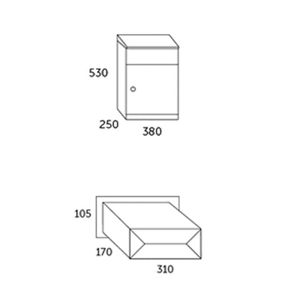 Free Standing Parcel Letterbox Lockable Allux 500 - Letterbox Supermarket