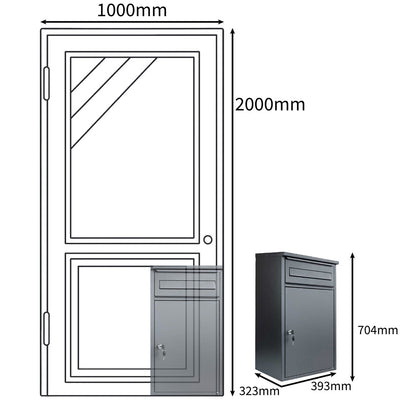 parcel box size comparison with door dimensions woodpecker