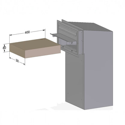 Parcel Letterbox High Capacity Lockable with Stainless Steel Front Sigma - Letterbox Supermarket
