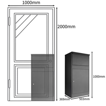 parcel box size comparison with door dimensions buzzard