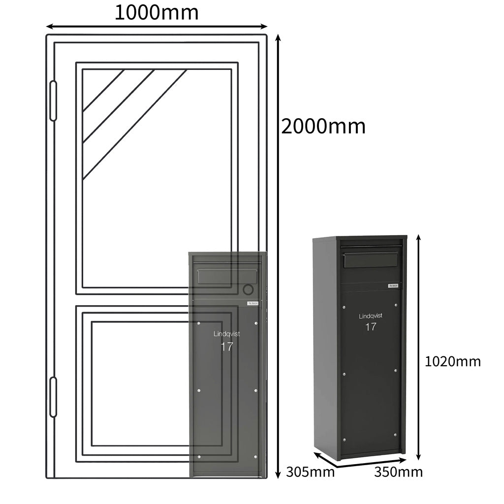 parcel box size comparison with door dimensions nikolai