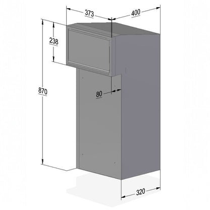Sigma Paco Rear Access Parcel Box for Gates and Fences - Letterbox Supermarket