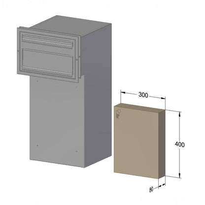 Through The Wall Parcel Box Stainless Steel Front with Integrated Letterbox for Single Brick Walls Sierra - Letterbox Supermarket